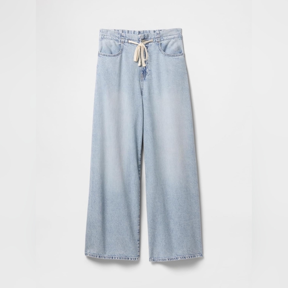 Gap High Rise SuperLight Pull-On Baggy Jeans Light Wash - Picture 4 of 4